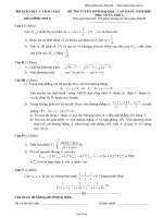 Đề thi tuyển sinh đại học, cao đẳng năm 2005 môn: Toán, khối A