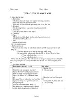 Giáo án Sinh học 8 - Tiết 17: Tim và mạch máu