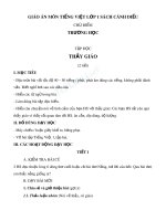 Giáo án môn Tiếng Việt lớp 1 sách Cánh Diều - Bài tập đọc: Thầy giáo - Trường Đại học Công nghiệp Thực phẩm Tp. Hồ Chí Minh