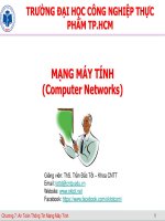 Bài giảng Mạng máy tính - Chương 7: An toàn thông tin mạng máy tính