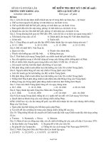 Đề kiểm tra học kỳ I (đề đề xuất) môn: Lịch sử lớp 12