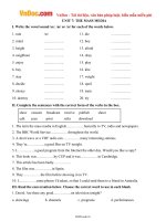 Đề cương Ôn thi Đại học môn Tiếng Anh Lớp 12 - Unit 7: The mass media