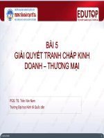 Bài giảng Pháp luật kinh doanh: Bài 5 - PGS.TS. Trần Văn Nam - Trường Đại Học Quốc Tế Hồng Bàng