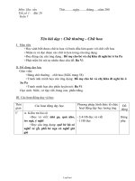 Giáo án lớp 1 môn Học vần - Bài: Chữ thường - Chữ hoa