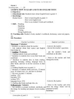 Bài soạn môn học Tiếng Anh lớp 11 - Period: 1 đến period: 50