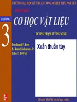 Bài giảng Cơ học vật liệu - Chương 3: Xoắn thuần túy