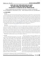 Chiến lược phát triển nguồn nhân lực nhằm xây dựng thương hiệu doanh nghiệp trong kỷ nguyên số - sự tham gia của các trường đại học