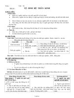 Giáo án lớp Sinh học khối 8 - Tiết: Vệ sinh hệ thần kinh