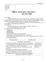 Giáo án Vật lý 7 bài 9: Tổng kết chương I: Quang Học