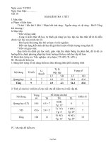 Bài kiểm tra 1 tiết học kì I Vật lý 7