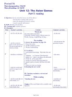 Thiết kế bài dạy môn Tiếng Anh 11 - Period 74 đến period 78