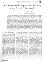 Lựa chọn nào đối với phát triển bền vững trong du lịch ở Việt Nam