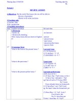 Thiết kế bài dạy Tiếng Anh 11 - Period 1 đến period 70