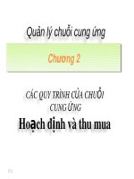 Bài giảng Quản lý chuỗi cung ứng - Chương 2: Các quy trình của chuỗi cung ứng (hoạch định và thu mua) - Trường Đại Học Quốc Tế Hồng Bàng