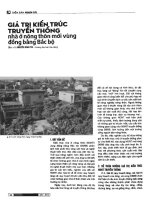 Giá trị Kiến trúc truyền thống nhà ở nông thôn mới vùng đồng bằng Bắc Bộ