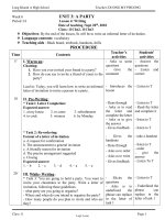 Thiết kế bài dạy môn Tiếng Anh 11 năm 2010 - Period 16 - Unit 3: A party - Lesson 4: Writing