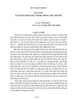 Sáng kiến kinh nghiệm Kỹ năng xây dựng đoàn kết nội bộ trong nhà trường