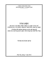 TÀI LIỆU DI SẢN VĂN HÓA PHÚ THỌ VÀ VIỆC ỨNG XỬ VỚI DI SẢN VĂN HÓA TRONG TRƯỜNG TRUNG HỌC(Tài liệu bồi dưỡng thường xuyên nội dung II dành cho cán bộ quản lí, giáo viên trung học tỉnh Phú Thọ)