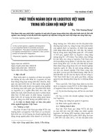 Phát triển ngành dịch vụ logistics Việt Nam trong bối cảnh hội nhập sâu - Trường Đại Học Quốc Tế Hồng Bàng