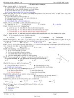 Câu hỏi trắc nghiệm môn Vật lý 11
