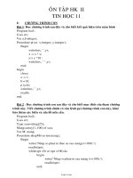 Ôn tập học kì II - Tin học 11
