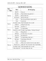 Kế hoạch giảng dạy môn học lớp 3 - Tuần 11