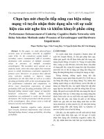 Chọn lựa nút chuyển tiếp nâng cao hiệu năng mạng vô tuyến nhận thức dạng nền với sự xuất hiện của nút nghe lén và khiếm khuyết phần cứng - Trường Đại Học Quốc Tế Hồng Bàng