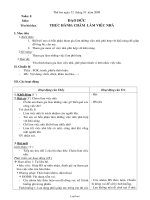 Giáo án khối 2 - Tuần 8 môn Đạo đức - Thực hành: chăm làm việc nhà