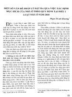 Một số vấn đề pháp lý đặt ra qua việc xác định mục đích của nhà ở theo quy định tại điều 1 luật nhà ở năm 2005