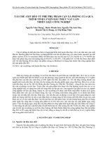 Tái chế axit béo từ phế phụ phẩm cặn xà phòng của quá trình tinh luyện dầu thực vật làm nhiên liệu công nghiệp