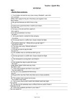 Bài ôn tập Tiếng Anh khối 11 - Revision: Test 1