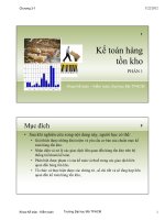 Bài giảng Kế toán tài chính 1 - Chương 3: Kế toán hàng tồn kho (Phần 1) - Trường Đại Học Quốc Tế Hồng Bàng