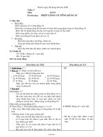 Giáo án khối 2 - Tuần 1 môn Toán - Tiết 12: Phép cộng có tổng bằng 10