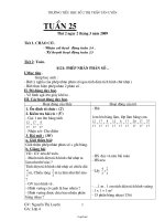 Kế hoạch giảng dạy môn học khối 4 - Tuần 25