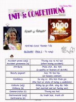 Bài ôn tập môn học Tiếng Anh khối 11 - Unit 5: Competions