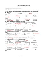 The 2nd writen test (01) - Class: 11