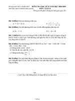 Đề kiểm tra môn Vật lý lớp 7