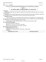 Giáo án Giải tích lớp 12 - Tiết 1, 2 - Bài 1 : Sự đồng biến, nghịch biến của hàm số