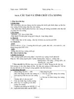 Giáo án Sinh học 8 - Tiết 8: Cấu tạo và tính chất của xương