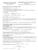 Đề 3 thi khảo sát chất lượng lần 2 môn: Toán