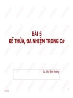 Bài giảng ngôn ngữ C#: Bài 5 - Chử Đức Hoàng - Trường Đại học Công nghiệp Thực phẩm Tp. Hồ Chí Minh