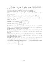 Đề ôn tập số 2 năm học 2009 - 2010