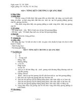 Giáo án môn Vật lý 7 - Tiết 9: Tổng kết chương I: Quang học