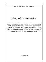 ÁP DỤNG GIÁO DỤC STEM TRONG DẠY HỌC CHỦ ĐỀ “ENZIM VÀ VAI TRÒ CỦA ENZIM TRONG QUÁ TRÌNH CHUYỂN HỐ VẬT CHẤT” (SINH HỌC 10 – CƠ BẢN) ĐỂ PHÁT TRIỂN NĂNG LỰC CỦA HỌC SINH