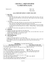 Giáo án môn Hình học 11 - Chương I: Phép dời hình và phép đồng dạng