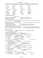 Ôn tập Tiếng Anh khối 11 - Review N12