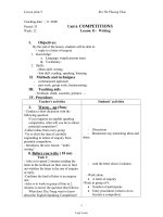 Thiết kế bài dạy môn Tiếng Anh 11 - Unit 6: Competitions - Lesson: D - Writing