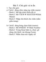 Giáo án Tin học khối 11 - Bài 5: Chú giải và in ấn