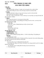 Giáo án môn học Giáo dục công dân 8 tiết 8: Tôn trọng và học hỏi các dân tộc khác