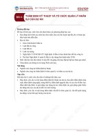 Bài giảng Kinh tế đầu tư - Bài 4: Thẩm định kỹ thuật và tổ chức quản lý nhân sự của dự án - Trường Đại học Công nghiệp Thực phẩm Tp. Hồ Chí Minh